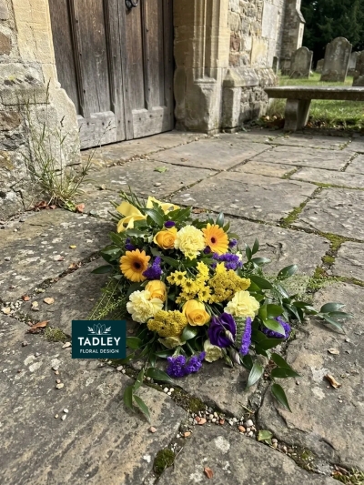 Hand Tied Sheaf Yellow & Purple